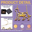 Cat Lovers,Cat Mom,Pet Lovers,Pet Mom,Love - Cute Minimalist Cat Shaped Jewelry For Cat Lovers Cat Mom - Personalized Letter Necklace