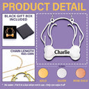 Dog Lovers,Pet Lovers,Love-Dog Face Line Art With Name - Personalized Letter Necklace