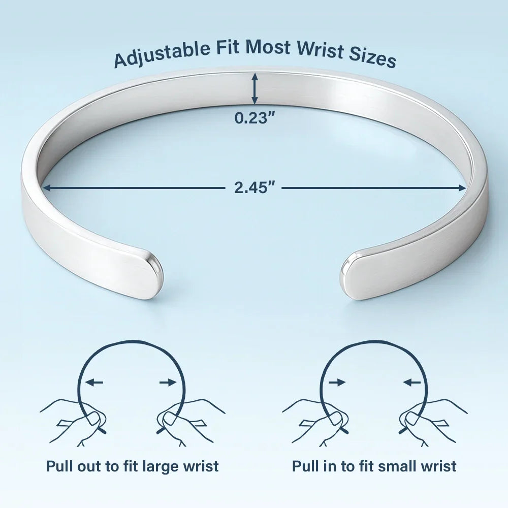 Memorial,Pet Lovers,Pet Mom,Pet Dad,Cat Lovers,Cat Mom,Cat Dad,Dog Lovers,Dog Mom,Dog Dad,Sad - The Moment Your Heart Stopped - Personalized Bangle Bracelet Cuff