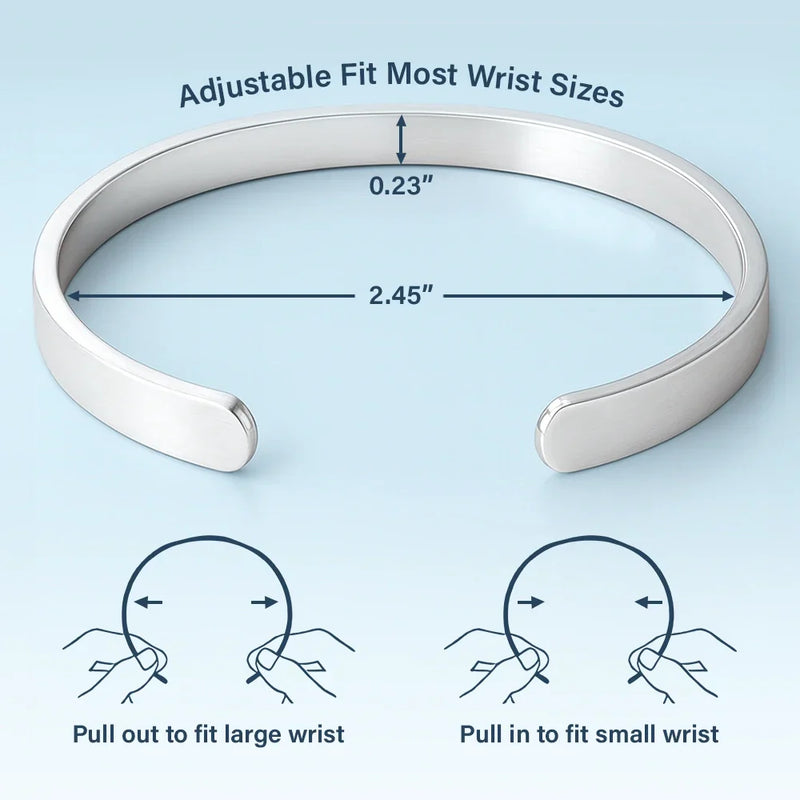 Memorial,Pet Lovers,Pet Mom,Pet Dad,Cat Lovers,Cat Mom,Cat Dad,Dog Lovers,Dog Mom,Dog Dad,Sad - The Moment Your Heart Stopped - Personalized Bangle Bracelet Cuff