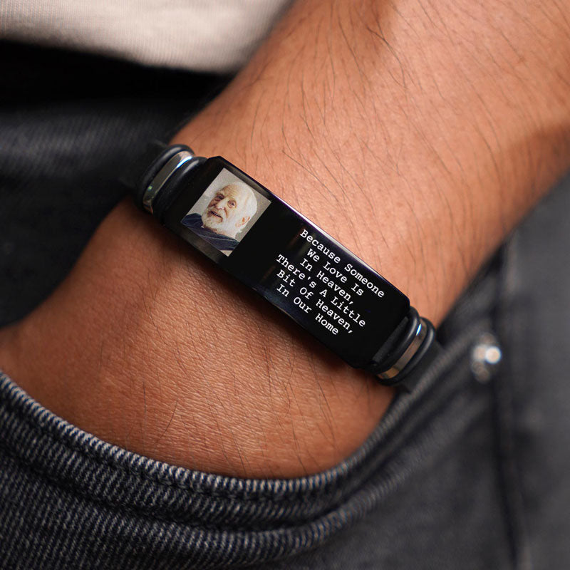 Custom Photo I'll Carry You With Me Memorial - Personalized Engraved Bracelet