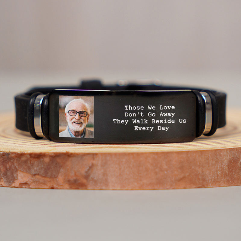 Custom Photo I'll Carry You With Me Memorial - Personalized Engraved Bracelet