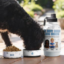 Dog Mom,Dog Dad,Dog Lovers-IL-HT753VKT169-A Bond Between A Girl And Her Dog Can't Be Broken - 3D Inflated Effect Printed, Personalized 30oz Pet Water Bottle With Bowl