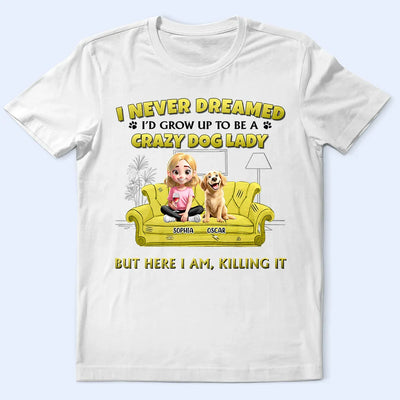 3D Effect Crazy Dog Lady Vibes - Personalized T Shirt