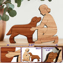 Dog Mom,Dog Lovers,Happy-A Girl And Her Dog A Bond That Can't Be Broken - Personalized Wooden Dog Sculpture