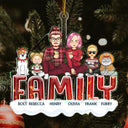 Happy Family - Christmas Gift For Couples, Family, Parents, Pet Lovers - Personalized Cutout Acrylic Ornament