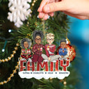 Happy Family - Christmas Gift For Couples, Family, Parents, Pet Lovers - Personalized Cutout Acrylic Ornament