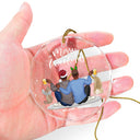 You And Me And The Dogs - Personalized Circle Glass Ornament
