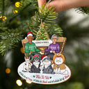 This Is Us Couple And Pet - Personalized Wooden Cutout Ornament
