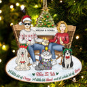 This Is Us Couple And Pet - Personalized Wooden Cutout Ornament