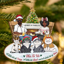 This Is Us Couple And Pet - Personalized Wooden Cutout Ornament