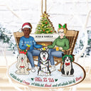 This Is Us Couple And Pet - Personalized Wooden Cutout Ornament