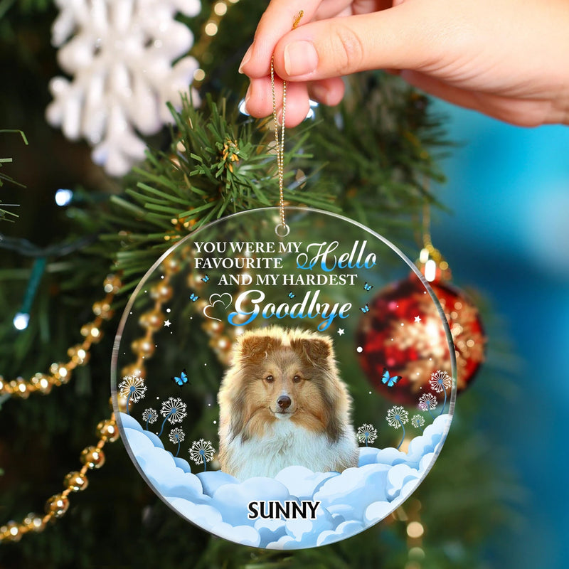 Custom Photo If Love Could Have Saved You Pet Memorial - Personalized Circle Acrylic Ornament