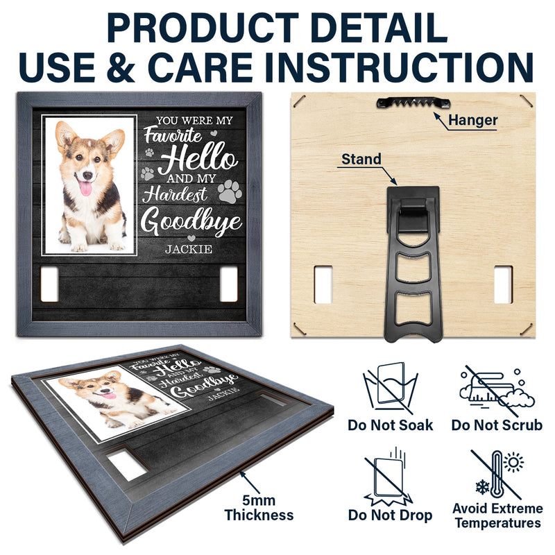 Custom Photo You Would Have Lived Forever - Memorial Gift For Dog Lovers, Cat Lovers - Personalized Pet Loss Sign, Collar Frame