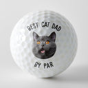 Custom Photo Best Dad By Par Pet Lovers - Personalized Golf Ball
