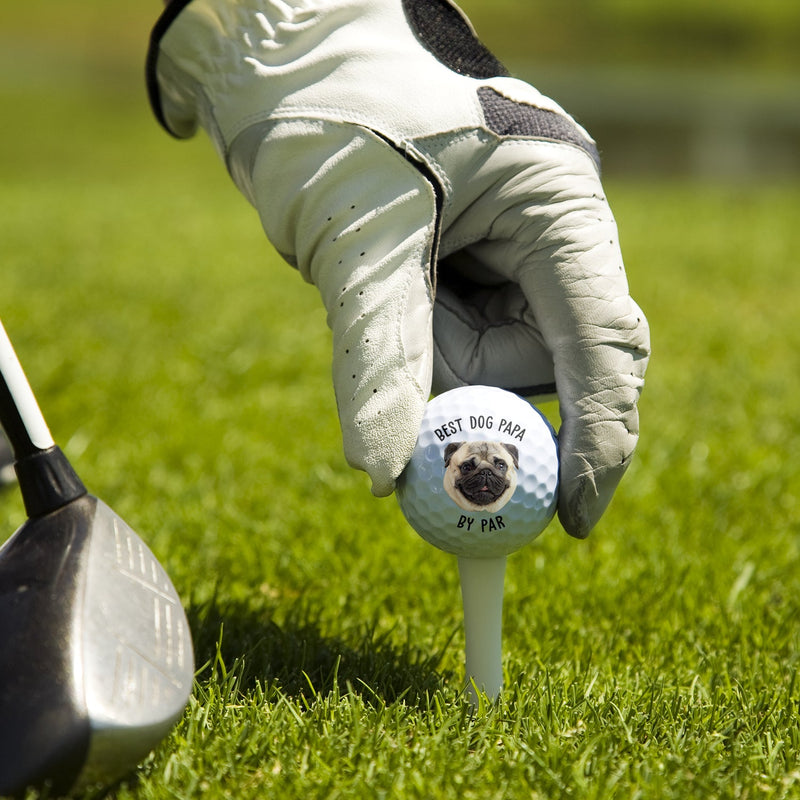 Custom Photo Best Dad By Par Pet Lovers - Personalized Golf Ball