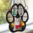 Custom Photo Memorial I Crossed The Rainbow Bridge Knowing I Was Loved - Personalized Window Hanging Suncatcher Ornament