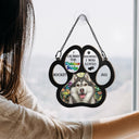 Custom Photo Memorial I Crossed The Rainbow Bridge Knowing I Was Loved - Personalized Window Hanging Suncatcher Ornament