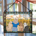 A Dad And His Dogs A Bond That Can't Be Broken - Personalized Window Hanging Suncatcher Ornament