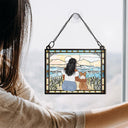 A Dad And His Dogs A Bond That Can't Be Broken - Personalized Window Hanging Suncatcher Ornament