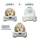 Pet Lovers,Memorial,Custom Photo,Sad - Custom Photo No Longer By My Side But Forever In My Heart - Personalized Custom Shaped Car Visor Clip