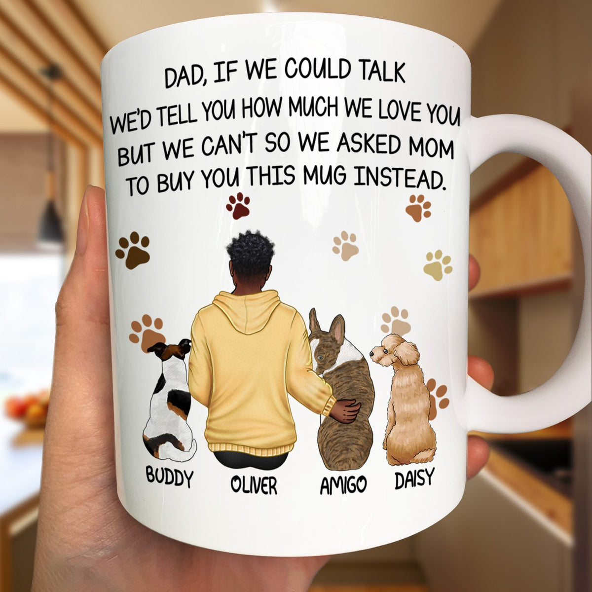If I Could Talk I Love You Dog Dad - Personalized Mug