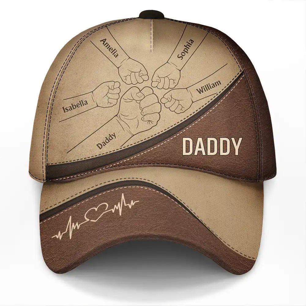 Fist Bump Heartbeat Best Friends For Life - Personalized Classic Cap