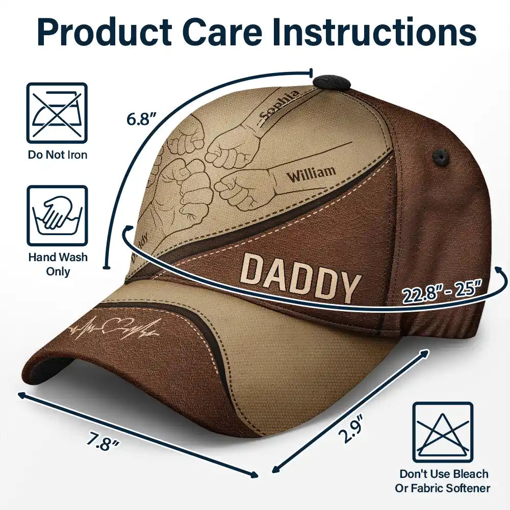Fist Bump Heartbeat Best Friends For Life - Personalized Classic Cap