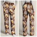 Dog Lovers,Dog Mom,Dog Dad,Pet Lovers,Cat Lovers - Custom Photo Best Dog Dad Ever Funny Pattern Family - Personalized Pajama Pants