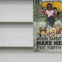 Welcome To Our Campsite Camping Couple Dog Lovers - Personalized Custom Flag