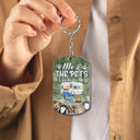 Dogs And Cats Hold The Keys To The Camper - Camping Lovers - Personalized Aluminum Keychain