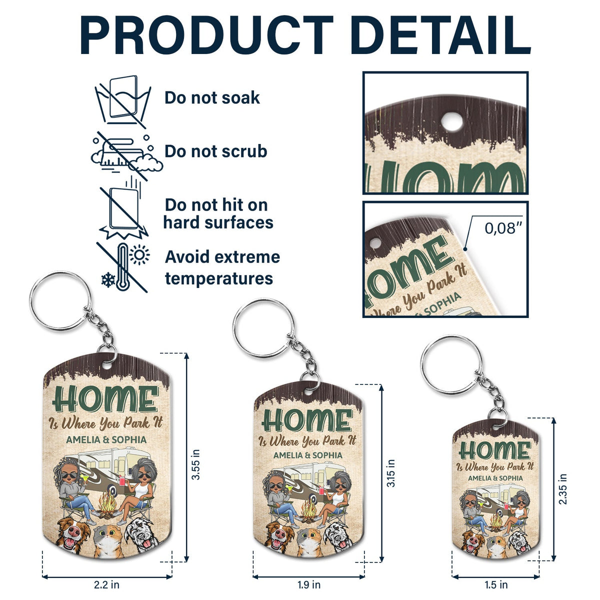Dogs And Cats Hold The Keys To The Camper - Camping Lovers - Personalized Aluminum Keychain