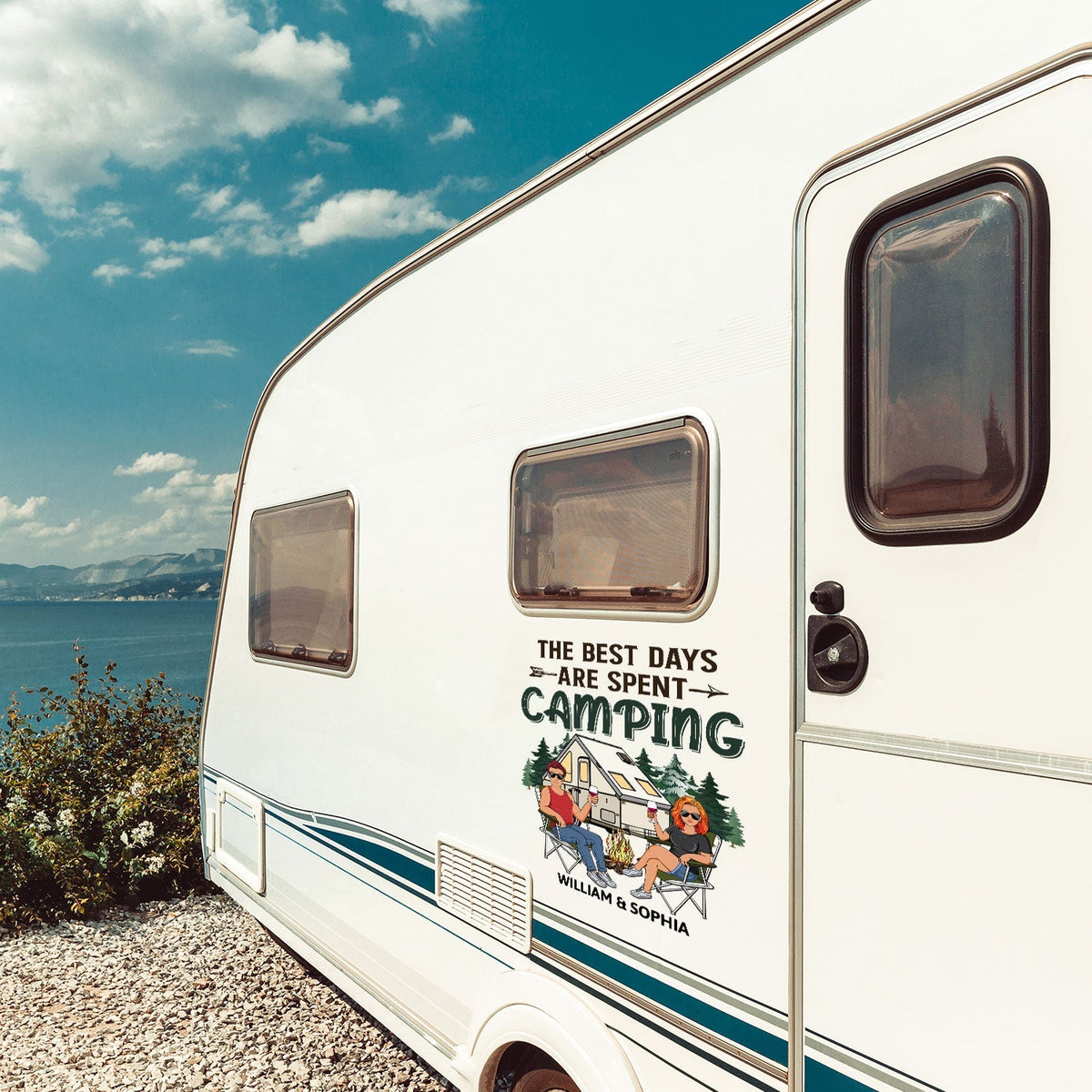 Home Is Where We Park It - Camping Lovers - Personalized Camping Decal, Decor Decal