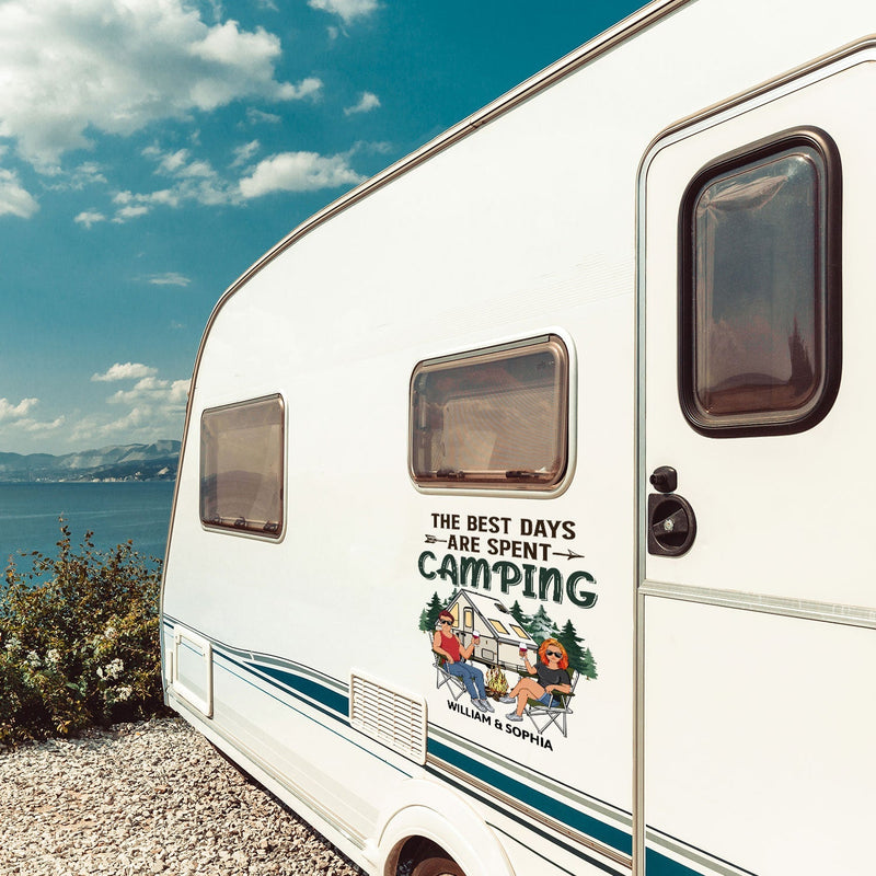 Home Is Where We Park It - Camping Lovers - Personalized Camping Decal, Decor Decal