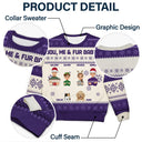 Flat Art Family And Pet - Personalized Unisex Ugly Sweater