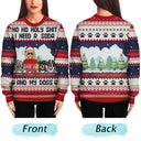 Ho Ho Holy I Need A Beer - Christmas Gifts For Dog Lovers - Personalized Unisex Ugly Sweater