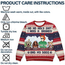Ho Ho Holy I Need A Beer - Christmas Gifts For Dog Lovers - Personalized Unisex Ugly Sweater