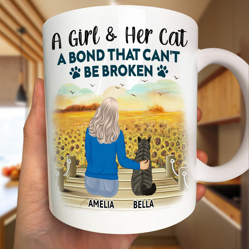 A Bond That Can't Be Broken Cat Mom Cat Dad - Gift For Cat Lovers, Cat Mom, Cat Dad - Personalized Mug