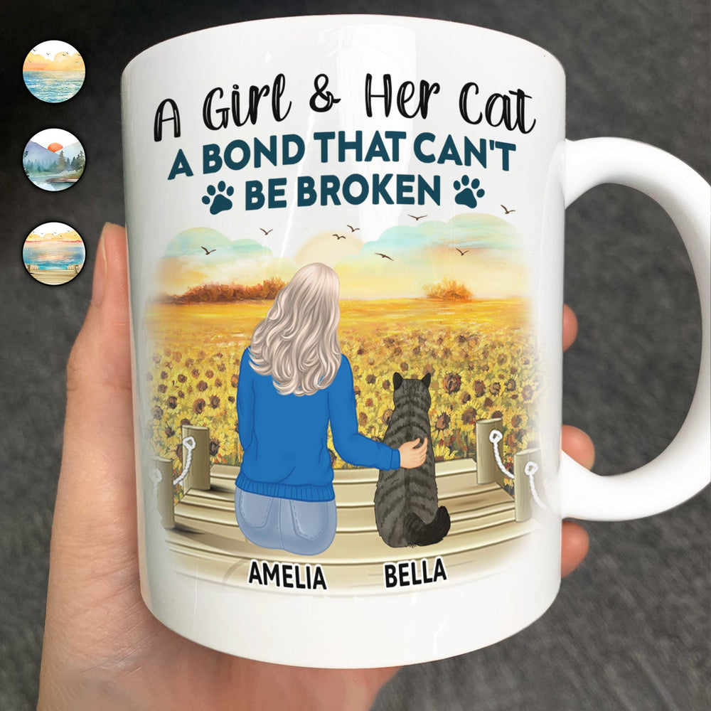 A Bond That Can't Be Broken Cat Mom Cat Dad - Gift For Cat Lovers, Cat Mom, Cat Dad - Personalized Mug