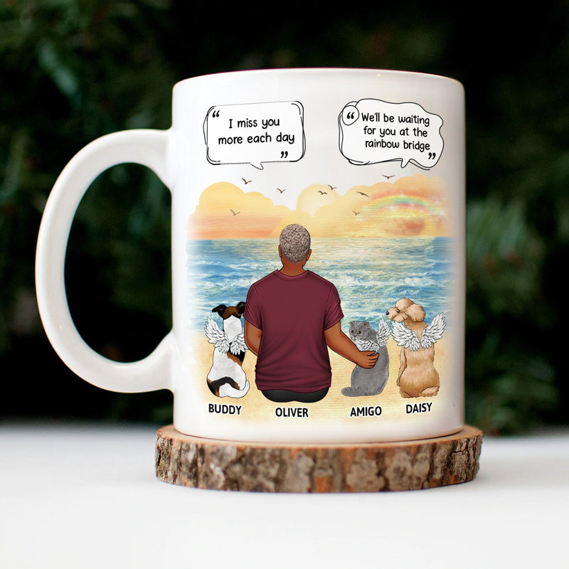 Missing You Every Day - Memorial Gift For Dog Lovers, Dog Mom, Dog Dad - Personalized Mug
