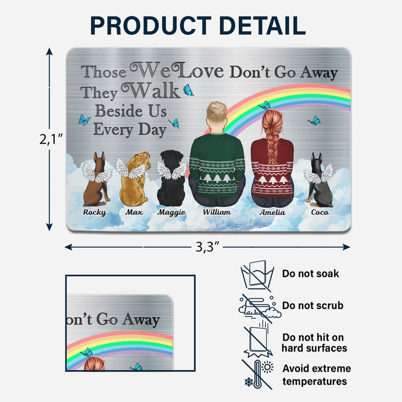I'll Carry You With Me Dog Cat Memorial - Personalized Aluminum Wallet Card