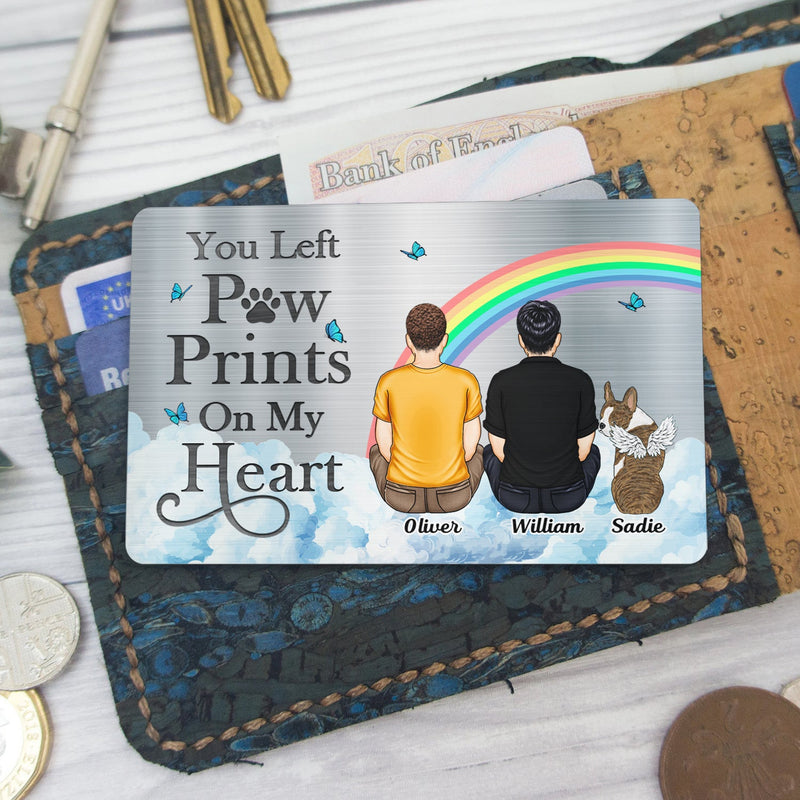I'll Carry You With Me Dog Cat Memorial - Personalized Aluminum Wallet Card