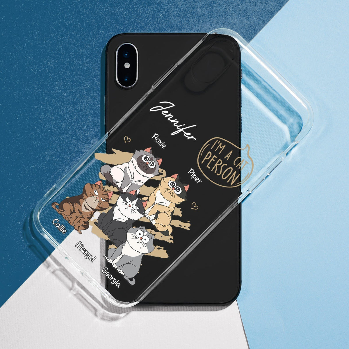 I'm A Cat Person - Personalized Clear Phone Case