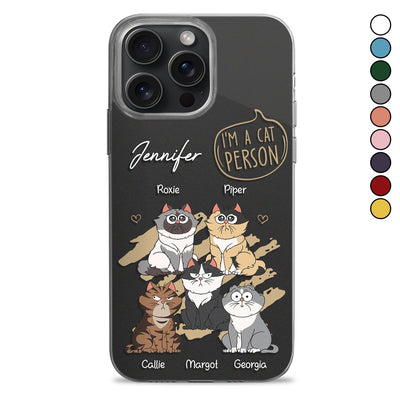 I'm A Cat Person - Personalized Clear Phone Case