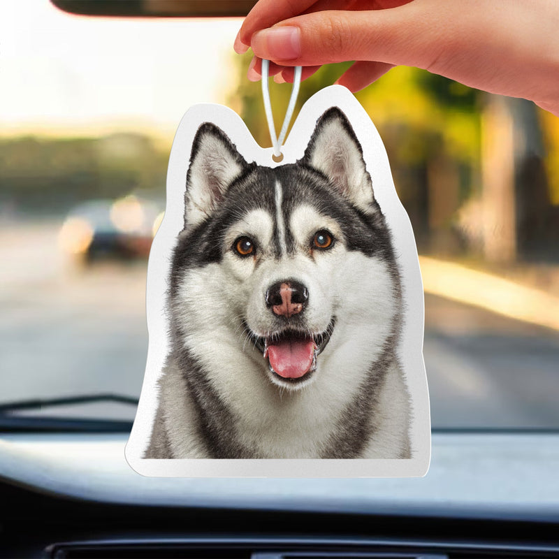 Custom Photo Cute Family, Pet Face Cut - Personalized Photo Air Freshener