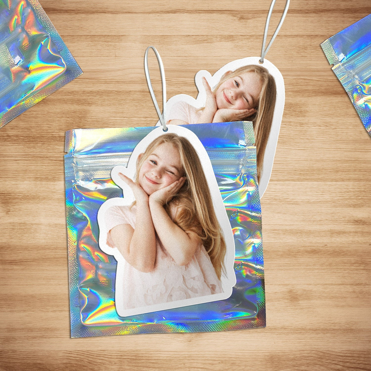 Custom Photo Cute Family, Pet Face Cut - Personalized Photo Air Freshener