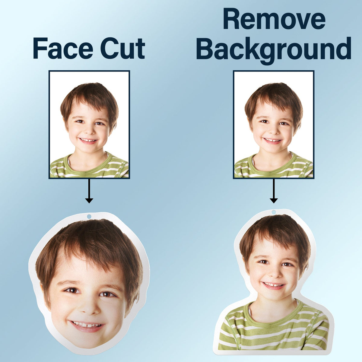 Custom Photo Cute Family, Pet Face Cut - Personalized Photo Air Freshener
