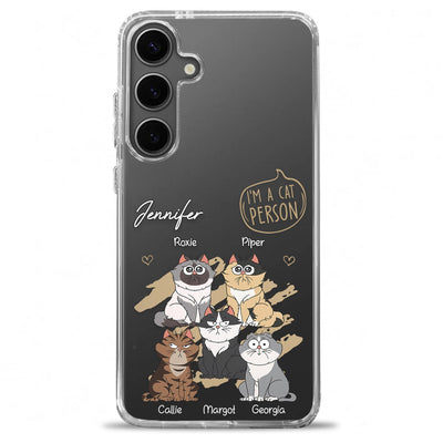 I'm A Cat Person Cute - Personalized Clear Phone Case
