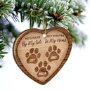 Dog & Cat Lovers Forever In My Heart Pet Memorial - Personalized Custom Heart Ceramic Ornament