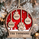 Our Family Kids And Pet - Gift For Family, Parent - Personalized 2-Layered Wooden Ornament